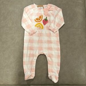 Mudpie Fruit Appliqué Sleeper NWT